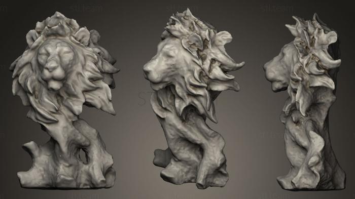 3D model Lion HEAD ON (STL)
